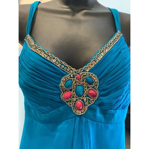 Monsoon silk 90s baby doll multi beaded top 36 ch 26 L - Picture 3 of 7